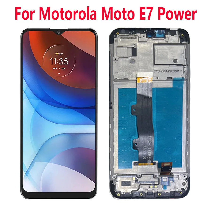 ЖК-дисплей 6,51 дюйма для Motorola Moto E7 Power, сенсорный экран, датчик, дигитайзер в сборе, замена для Moto E7i, ЖК-дисплей с рамкой