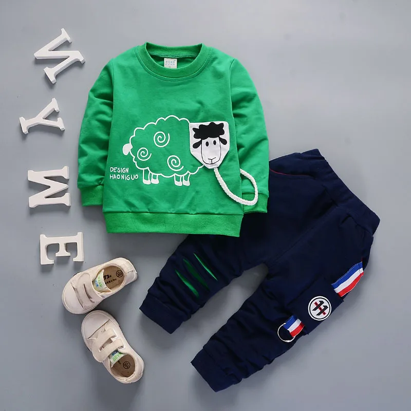 

2020 Autumn Boys Clothing Sets Kids Sports Suit Children Tracksuit Girls T-shirt Pant Baby Sweatshirt Cartoon Casual Clothes Set
