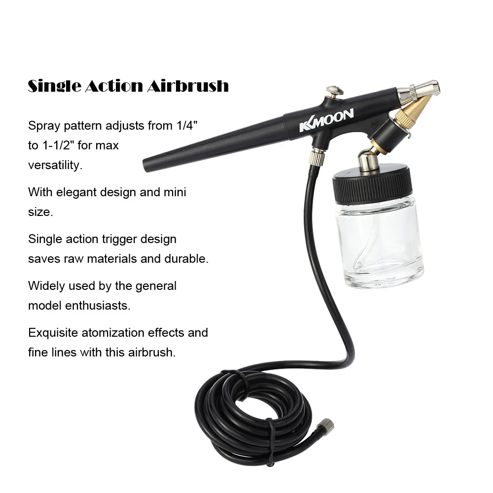 

High Atomizing Siphon Feed Airbrush Single Action Air Brush Kit For Makeup Art Painting Tattoo Manicure 0.8mm Spray Paint Gun