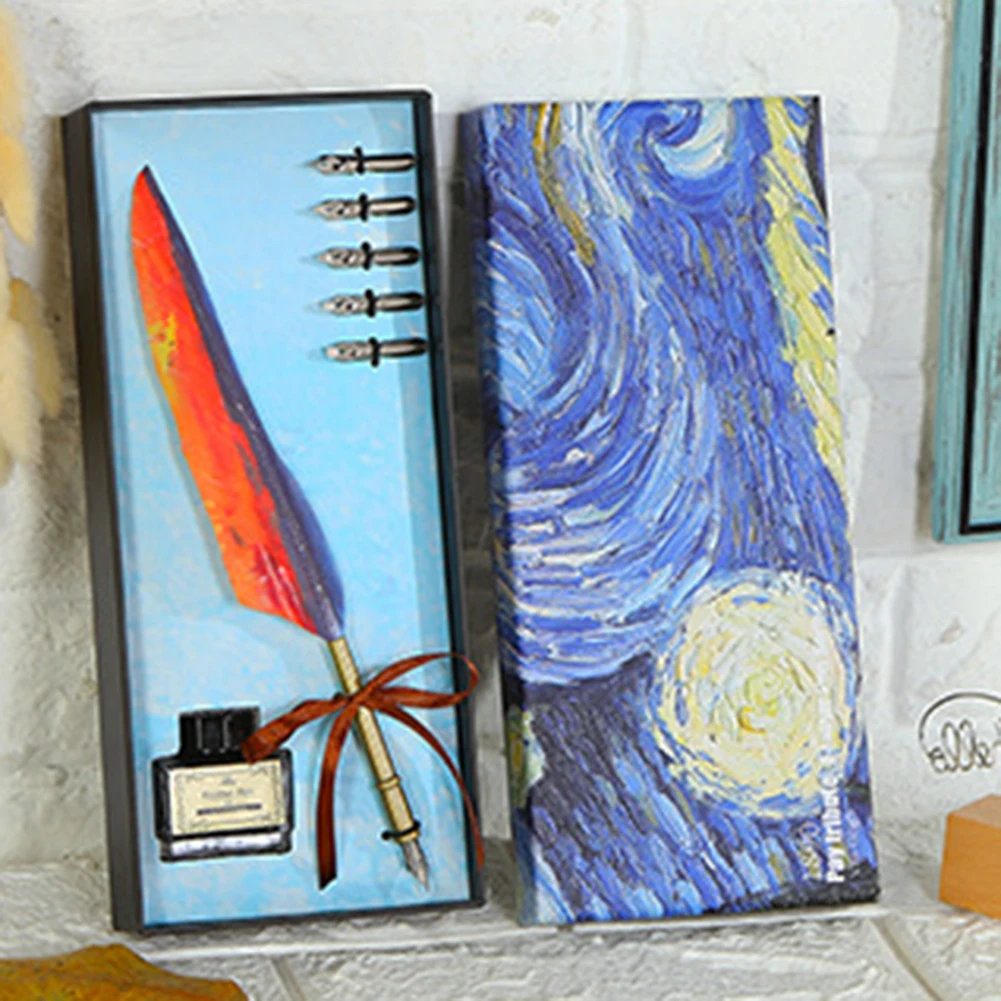 Винтажная каллиграфия перо набор ручек для письма с пустой чернильной бутылкой