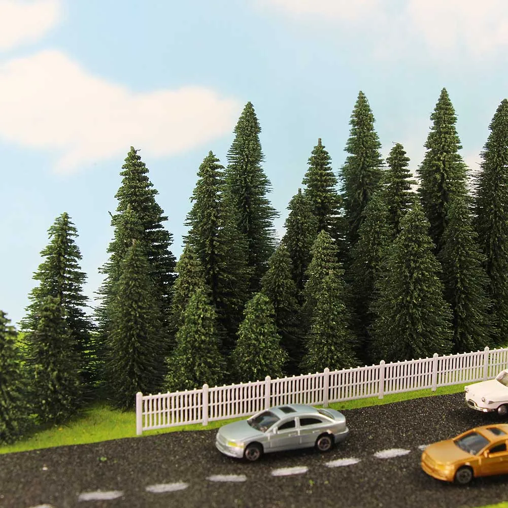 

Evemodel 5cm-12.5cm Model Pine Trees Deep Green Pines For HO O N Z Scale Model Railway Layout Mini Scene S0804