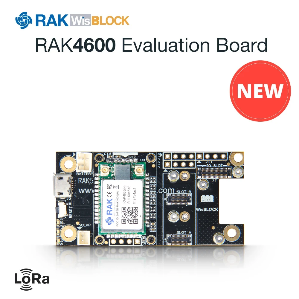 

WisBlock RAK4600 Evaluation Board LoRa Module Includes RF52832 MCU SX1276 Chip Support 862 To 1020 MHz Frequency LoRaWAN 1.0.2