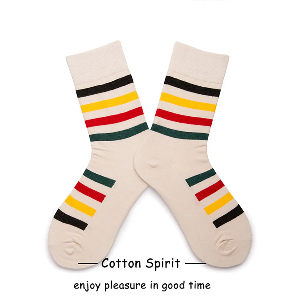 1 пара хлопковые носки унисекс в полоску | Тематическая одежда и униформа