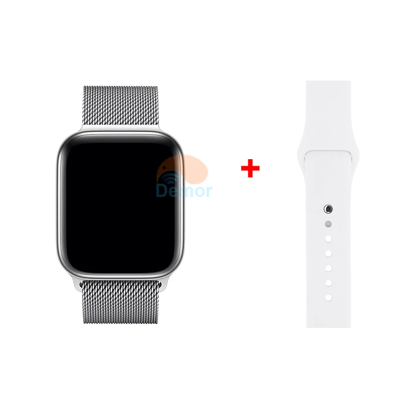 DEMOR IWO 11 gps умные часы серии 5 44 мм монитор сердечного ритма MTK2503 спортивные умные часы для Apple iOS 9 iPhone 10 X Android телефон - Цвет: Silver Steel