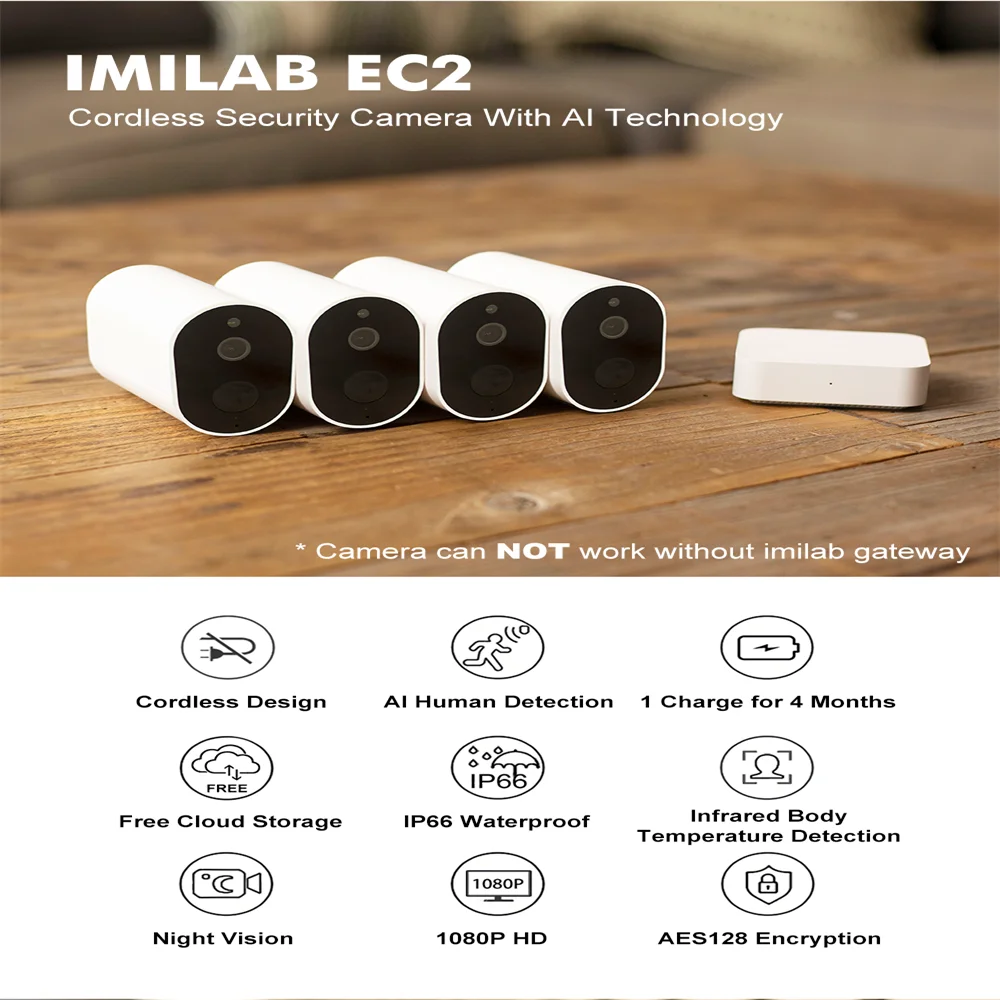 IP камера IMILAB EC2 уличная Водонепроницаемая с поддержкой Wi Fi 1080P Full HD IP66|Радионяни| |