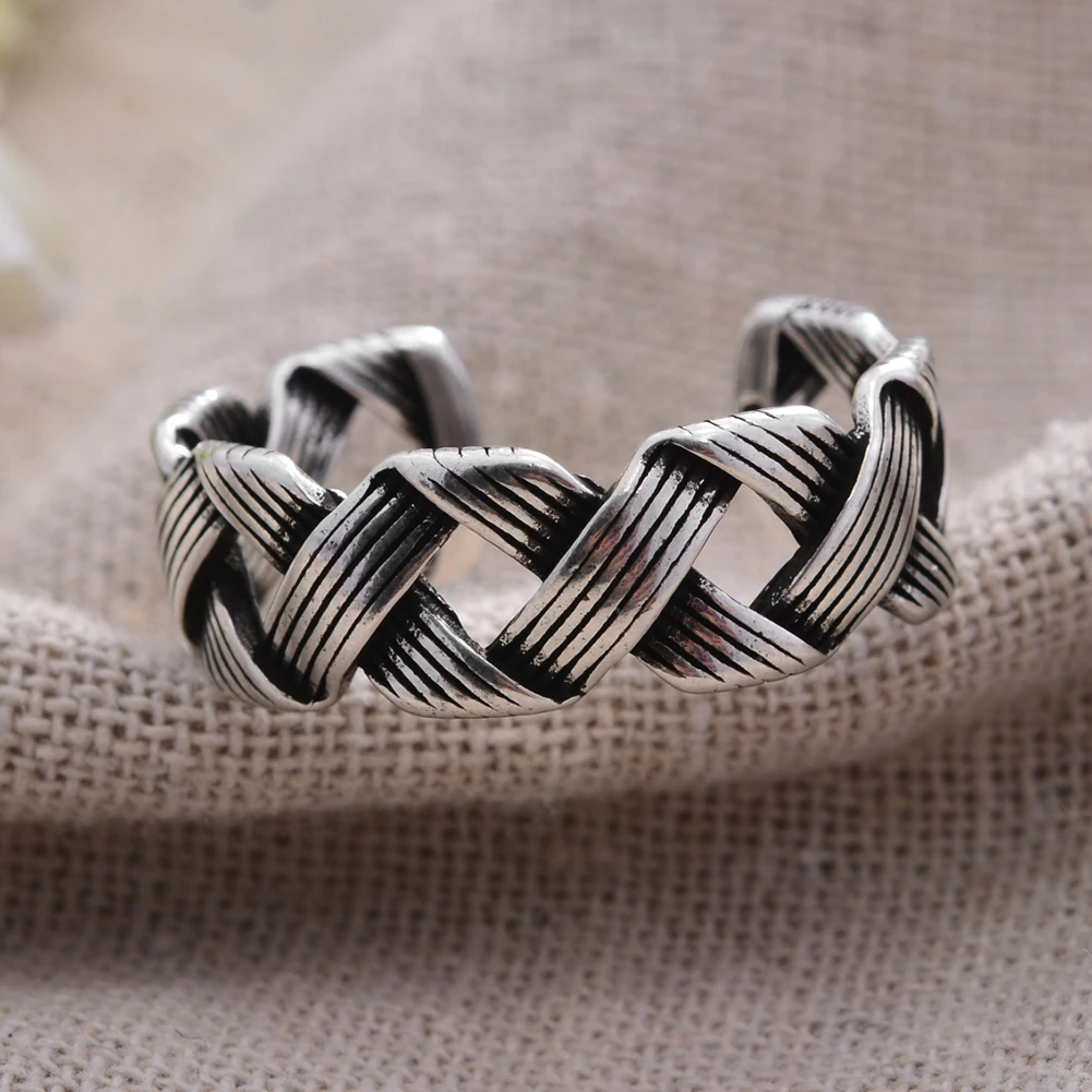 30% Silver Plated Customized Retro Cross Female Finger Rings Promotion New Year Gift No Fade | Украшения и аксессуары