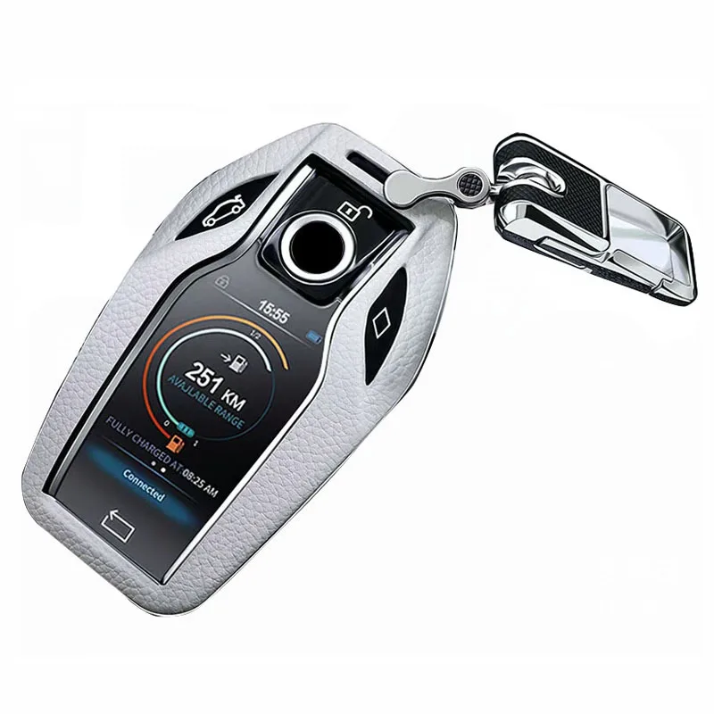 Верхний слой кожа + ABS чехол для дистанционного ключа от машины автомобильный BMW 7