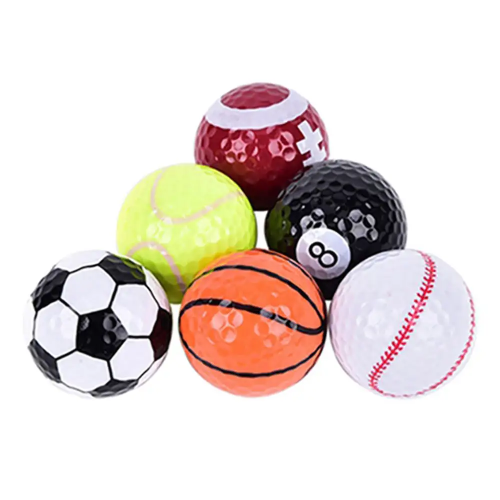 6 шт./компл. мячи для гольфа подарочные шарики набор (футбол баскетбол настольный