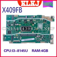 x409fax409fb motherboard for asus vivobook x409 x409f x409fj x409fb f409f a409f laptop motherboard w4gb ram i3 8145u 100 test