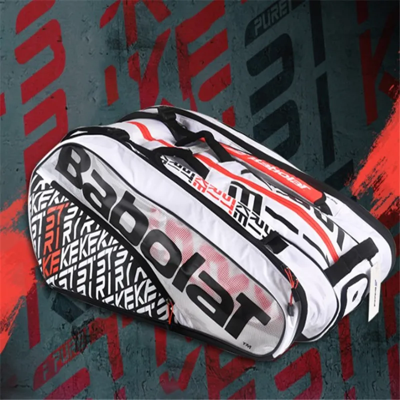 

New Tim PURE STRIKE 6 Packs/12 Packs Professional Baibaoli Tennis Bag Tennis Racket Backpack -41