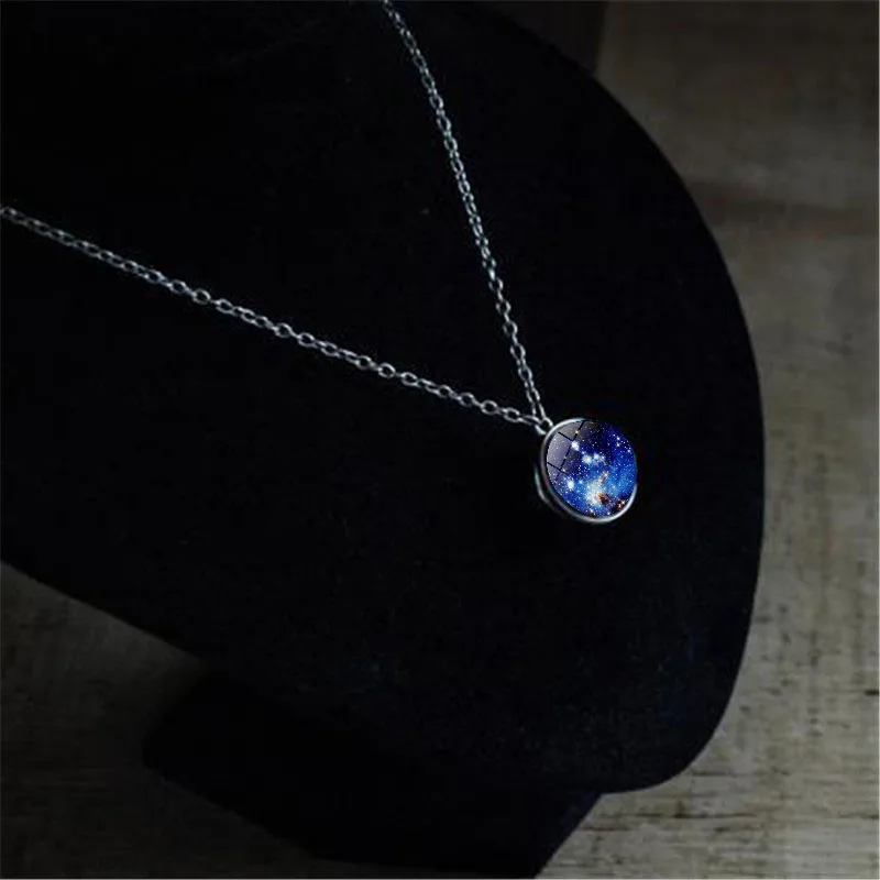 Ожерелье мужское с двухсторонним стеклянным шариком ювелирное изделие узором