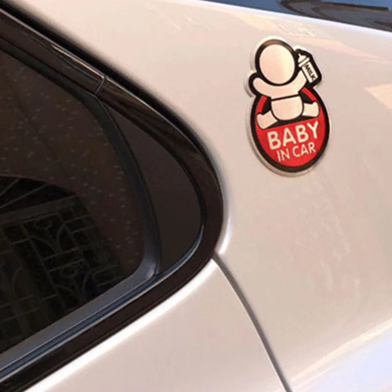 

Auto parts BABY IN CAR car stickers baby pregnant women creative personalized warning car stickers metal car decoration stickers