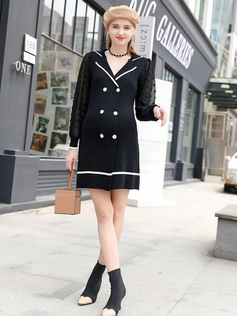 Платье для беременных на раннюю осень платье с длинными рукавами осенняя куртка