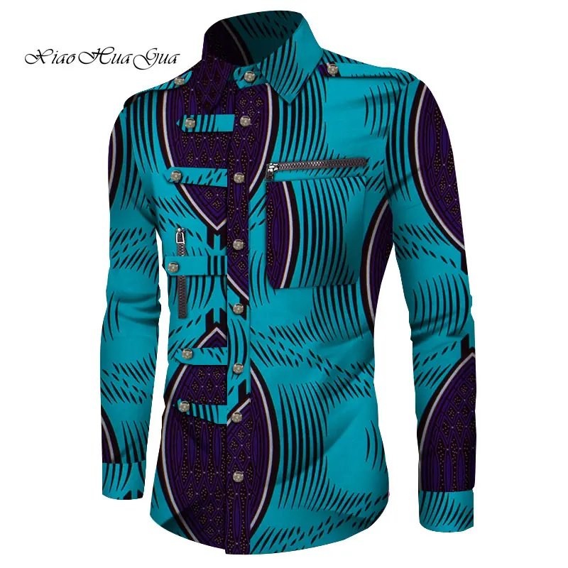 Африканские рубашки для мужчин сделанные на заказ Африканский принт