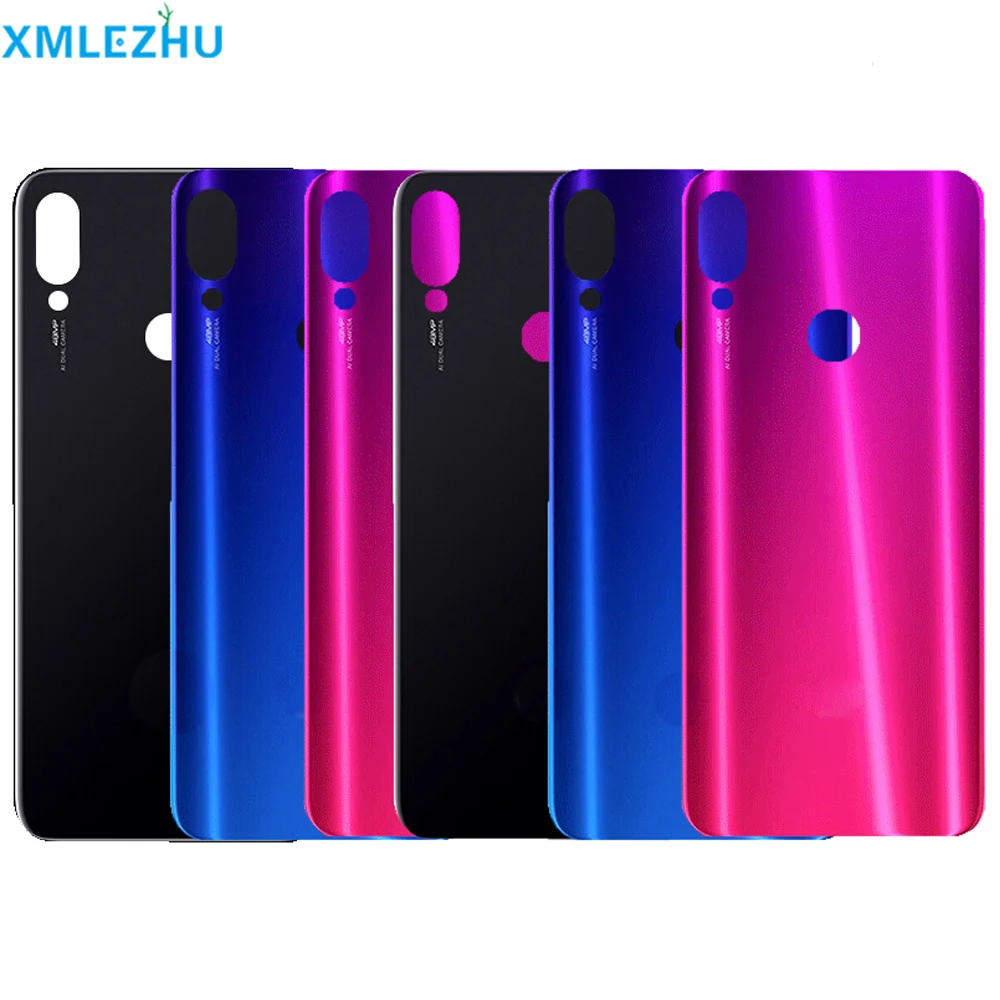 10 шт. для Xiaomi Redmi note 7 крышка батареи Задняя стеклянная панель Дверь Корпус чехол pro