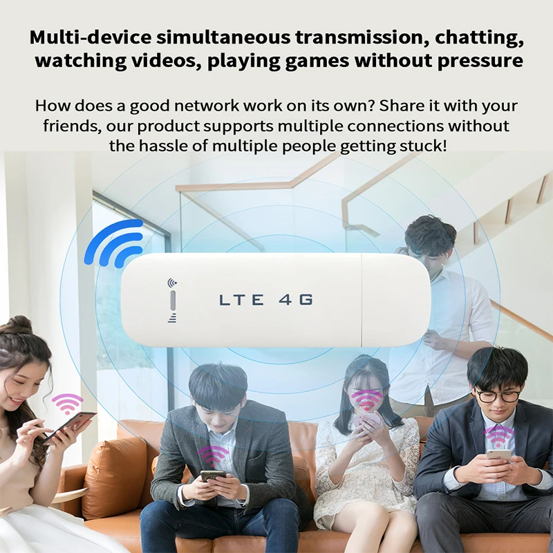 Huasifei 4G/3G LTE Car WIFI Router Hotspot 150Mbps Wireless USB Dongle With Sim Card Slot Wireless LTE USB Modem