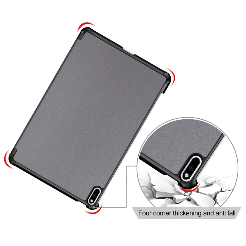Подходит для Huawei MatePad Pro 10 8 дюймов плоский кожаный чехол Tri Fold защитный рукав|Чехлы