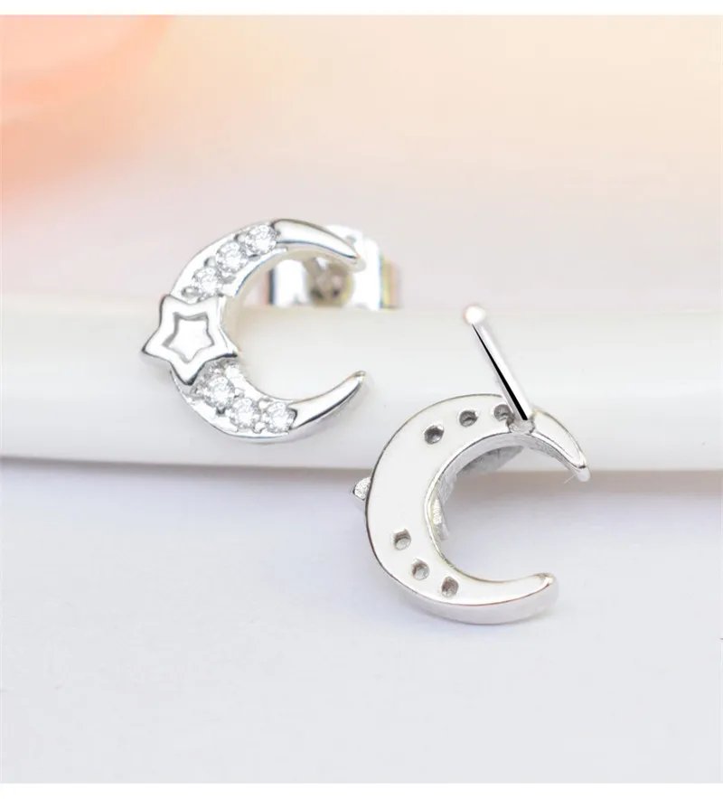 Блестящие циркониевые серьги-гвоздики со звездами для женщин ювелирные изделия