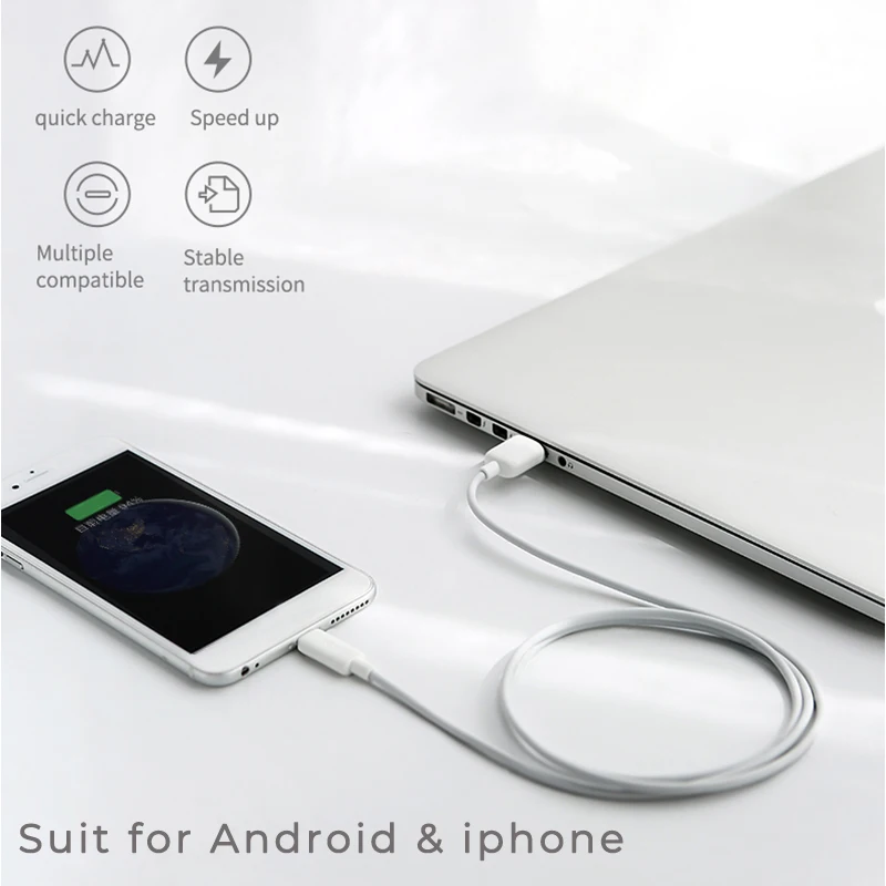 Мобильный телефон кабель для быстрой зарядки конфетный цвет передачи данных на