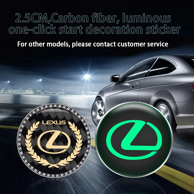 

LEXUS- car luminous ignition decoration ring modified one-key start button decoration stickers keyhole ring diamond patch