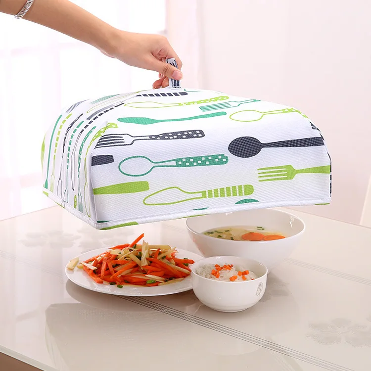 

Чехол для еды из алюминиевой фольги, пылезащитный чехол для домашнего стола, Дорожный Чехол для еды, портативный чехол для еды