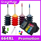 GraceMate восстановленные 664XL перезаправляемый картридж совместимый для HP 664 с чернилами HP DeskJet 1115 2135 3635 1118 2138 струйный принтер с принтом