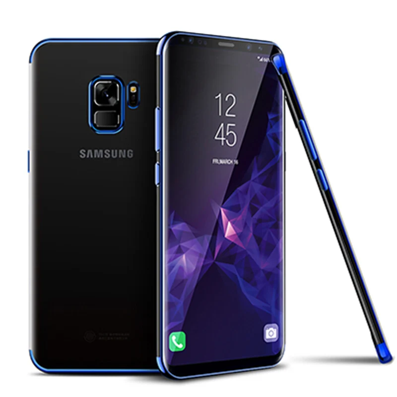 Blue Чехол с покрытием 3 в 1 для samsung S9 чехол для samsung Galaxy S8 Plus S10 Lite мягкий чехол из ТПУ для samsung S6 S7 Edge S5 Note 5 8 9 - Цвет: Blue