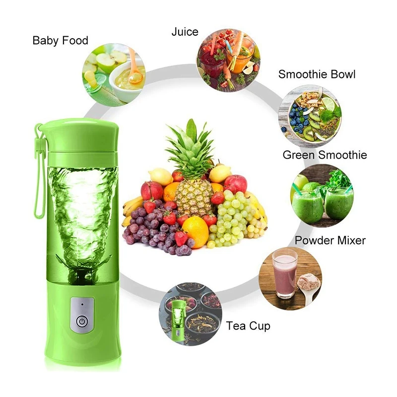 

USB Electric Safe Juicer, Fruit Juice Blender, Travel Mix, Mini Portable Charging / Juicing Mix Crushing Ice Blender, 420Ml Kett