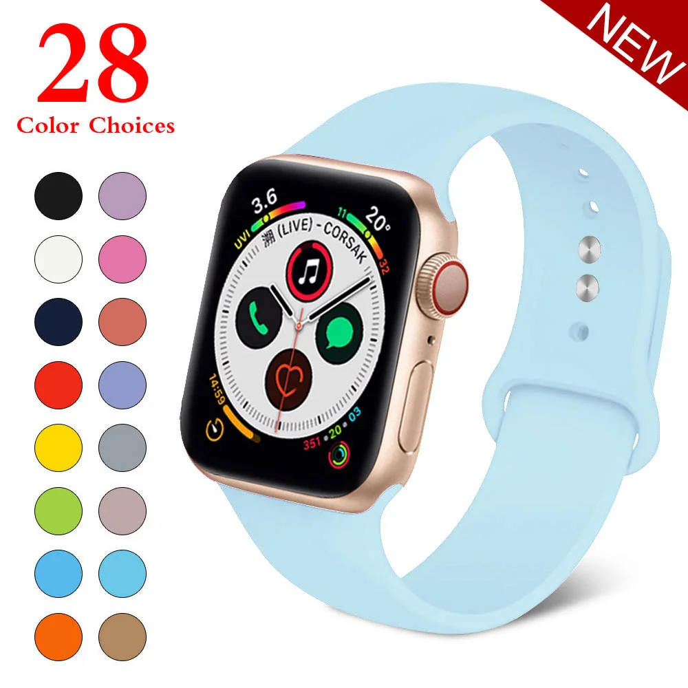 Спортивный мягкий силиконовый сменный ремешок 38 мм от mu sen для Apple Watch версии 1, 2, ремешок 42 мм на запястье, ремешок для iWatch Sport - Цвет ремешка: Sky blue