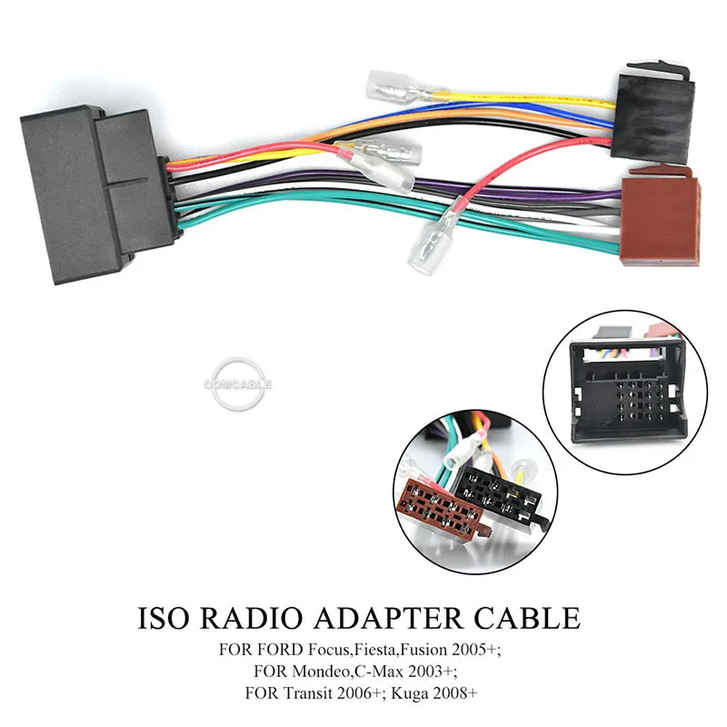 

12-023 ISO Radio for ford 2003+ (select models) Wiring F-Harness Wire Cable Plug Adaptor Stereo auto connect cable
