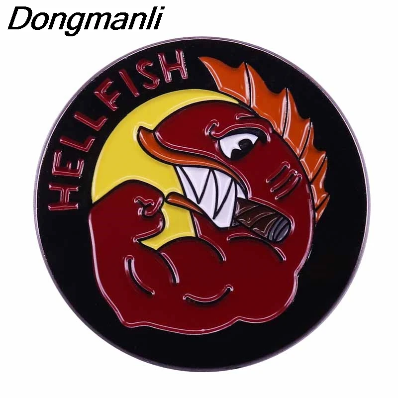 

BG231 Dongmanli Cartoon Funny Hard Metal Enamel Pins and Brooches for Lapel Pin Backpack Bags Badge Collection Gifts