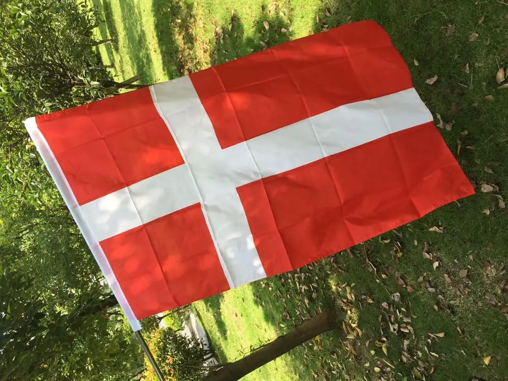 3*5 футов Дания Летающий флаг полиэстер страна национальные Висячие флаги