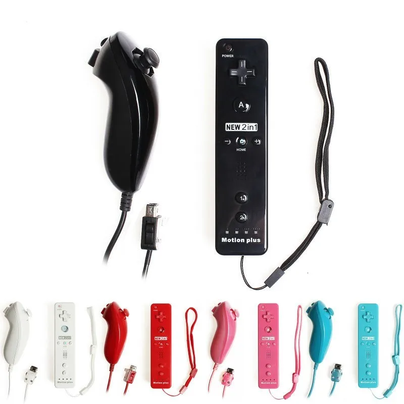 

Built-in Motion Plus Wireless Remote Gamepad Controller For Nintend Wii Nunchuck For Nintend Wii Remote Controle Joystick Joypad