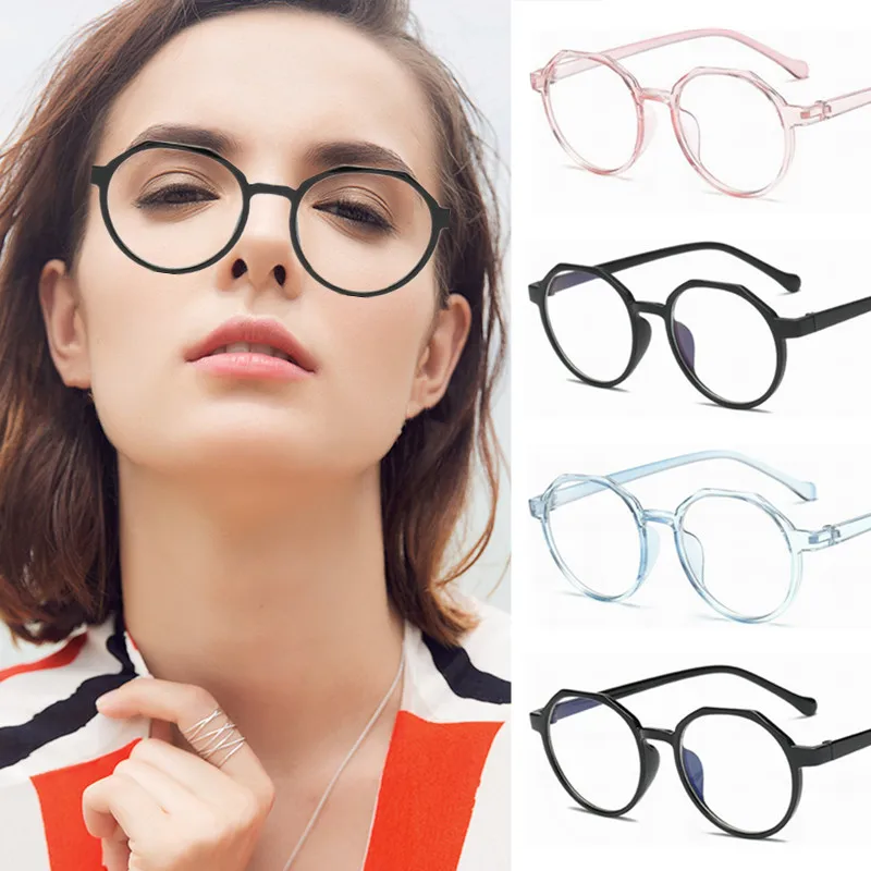 

Round 4 Colors Transparent Party Plano Lens Mirror Eye Glasses Eyewear