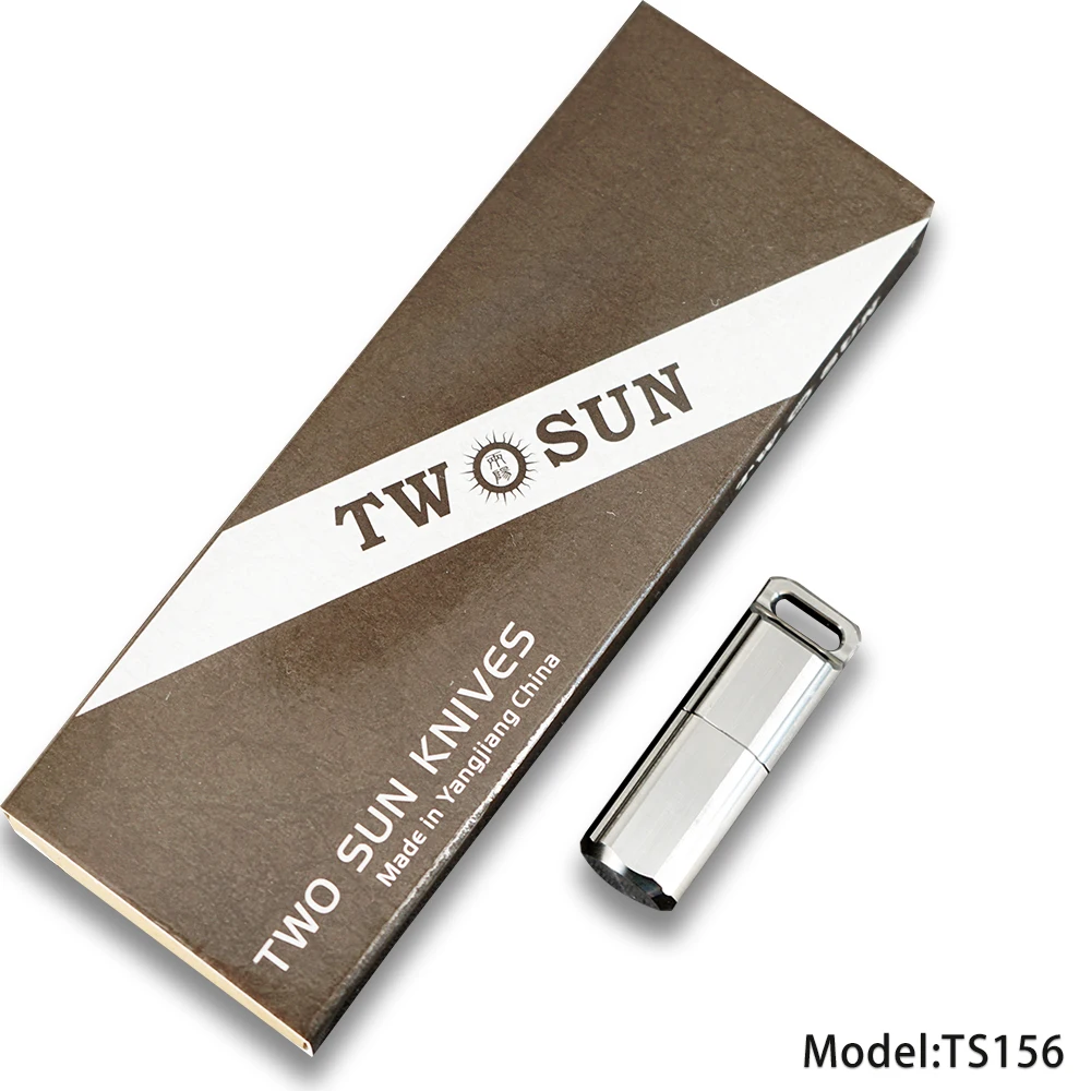 TWOSUN TC4 титановая Зажигалка водонепроницаемый коробочки для таблеток держатель открытый инструмент выживания Портативный мини EDC TS156