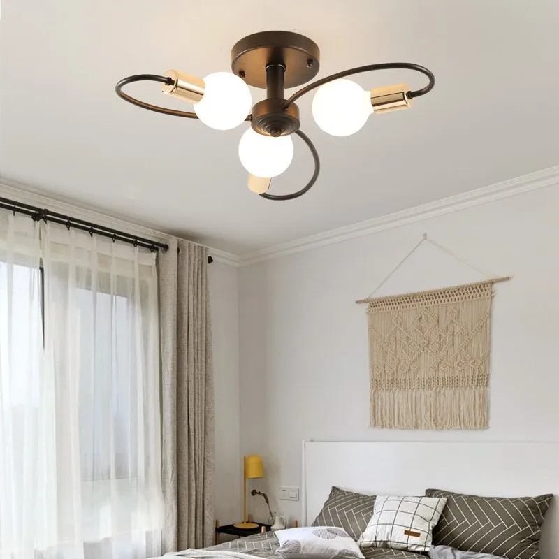 

Nordic LivingRoom Ceiling Lamp Modern Creative Master Bedroom Room Lamp American Style Simple Dining Room Cloakroom Led Lighting