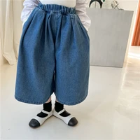 2022 fashion baby girls loose jeans spring autumn new casual child girl denim pants loose kids children clothes toddler trousers