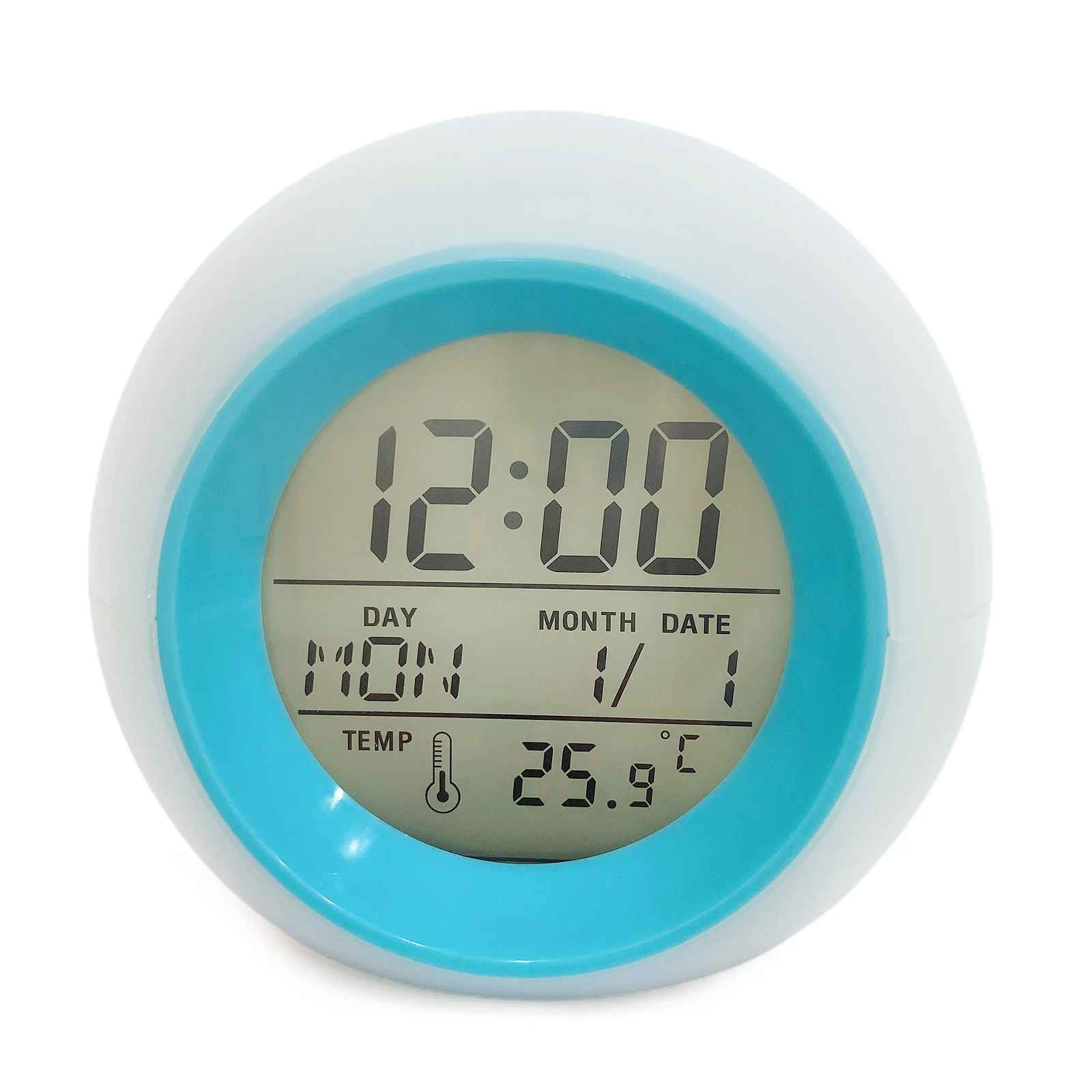 Круглый цветной будильник включатель вспышки с несколькими ручными цветная