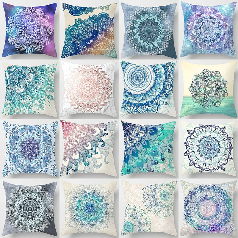 

1Pcs Mandala Pattern Cushion Cover Bohemia Throw Pillow Decorative Pillowcase Retro Sofa Pillow Case Home Decoration