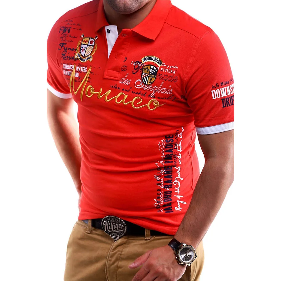 Брендовая футболка ZOGAA новая модная мужская облегающая с коротким рукавом