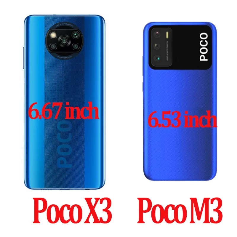 

Armor Silicone Cases For Xiaomi Poco M3 X3 Case+9D Glass Film PokoM3/X3 Shockproof Back Cover Xiomi Poco M3 X3 NFC Phone Case