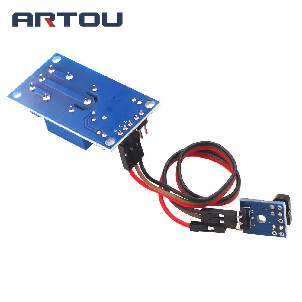 1-канальный релейный модуль датчика отслеживания 5 В/12 В 1 шт. односторонний с