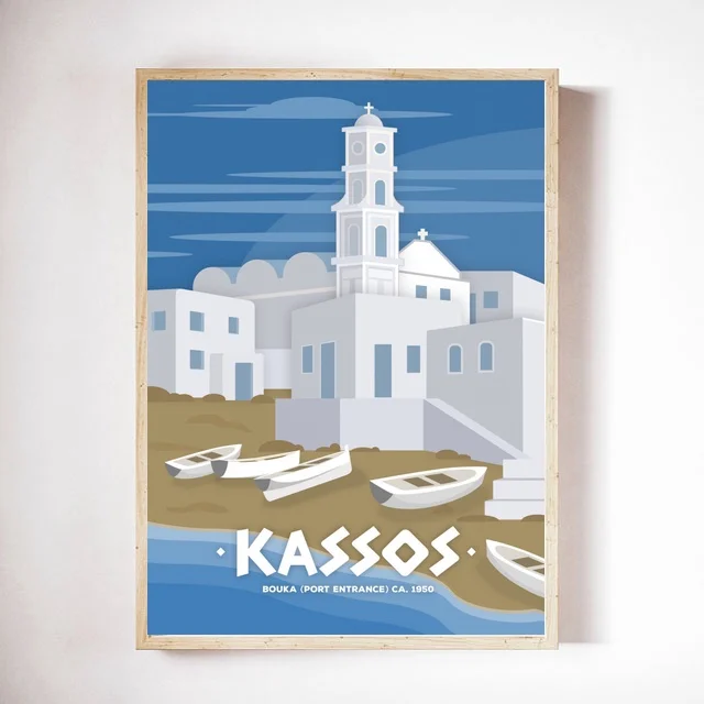 

Парусиновый постер Kassos Bouka с абстрактной картой