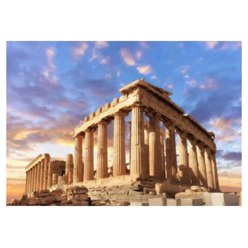 Полноразмерная/круглая алмазная живопись с изображением акрополиса Афин и