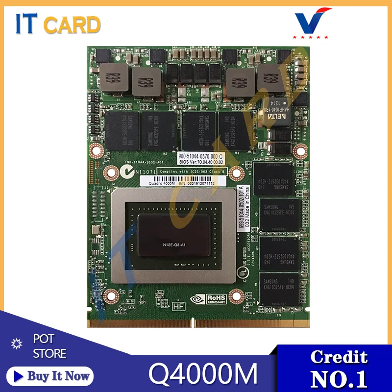 Видеокарта Quadro 4000M Q4000M GDDR5 2 Гб с X-образным кронштейном для Dell M6600 M15X HP 8740 Вт 8760 100%