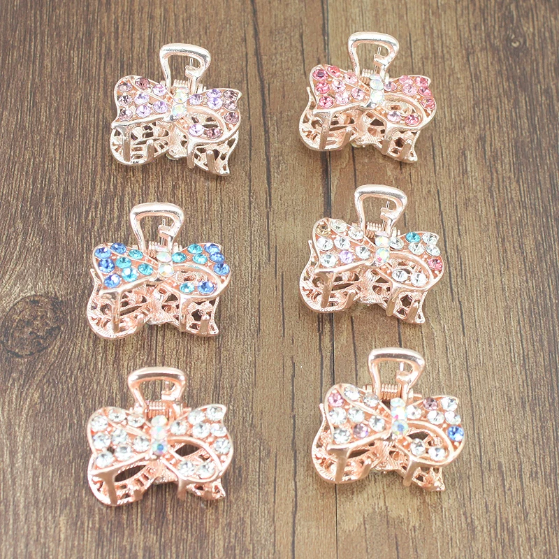 Женские Винтажные заколки для волос с кристаллами модные со стразами мини