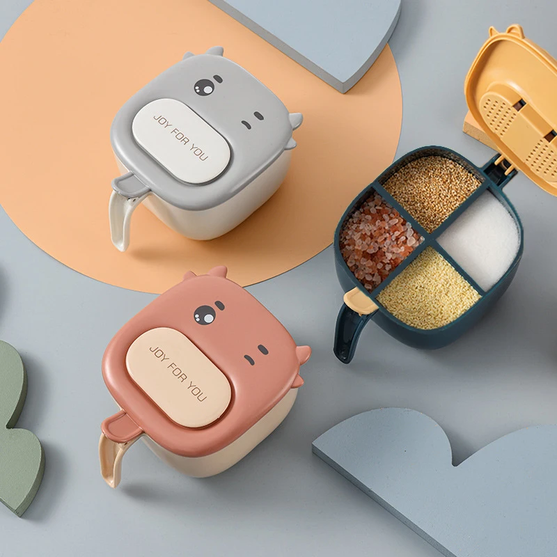 Контейнер для приправ с 4 ячейками влагостойкий и защитой от насекомых соляная