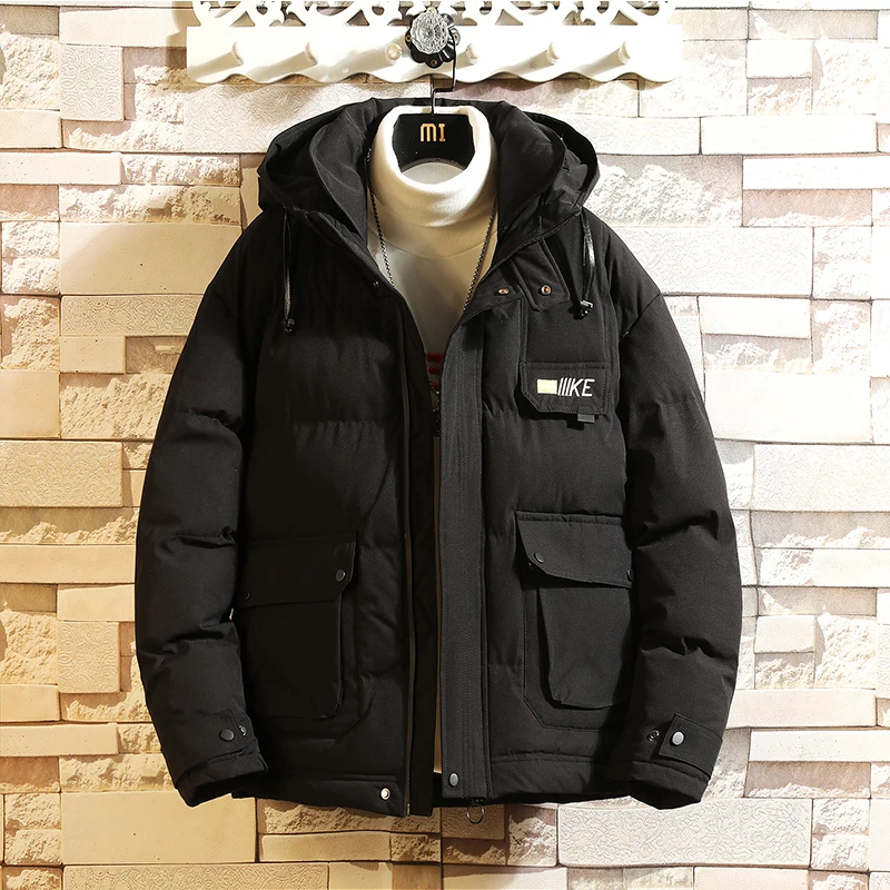 Зимние мужские парки с капюшоном новинка 2018 года толстая парка Мужская брендовая