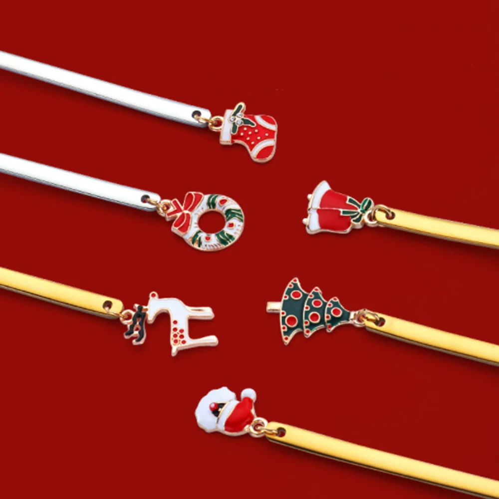 Ложки рождественские из нержавеющей стали 6 шт./компл. украшения для домашней