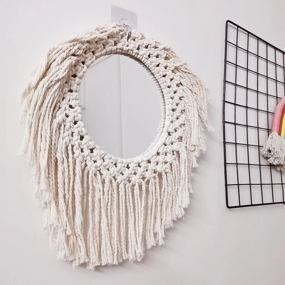 Кружевное настенное висячее зеркало ручной работы скандинавские зеркала для